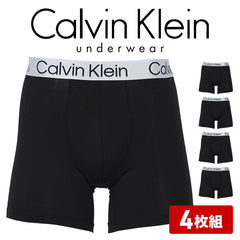 カルバンクライン Calvin Klein 【4枚セット】Chromatic BOXER BRIEF メンズ ロングボクサーパンツ 綿 下着 おしゃれ 人気 プレゼント 彼氏 父の日