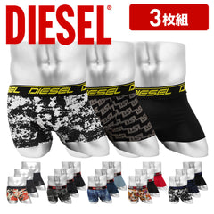 ディーゼル DIESEL 【3枚セット】PRINT メンズ ローライズボクサーパンツ