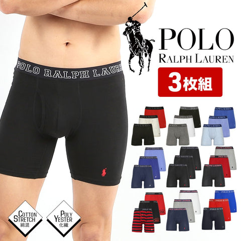 ポロ ラルフローレン POLO RALPH LAUREN 【3枚セット】CLASSIC FIT メンズ ロングボクサーパンツ