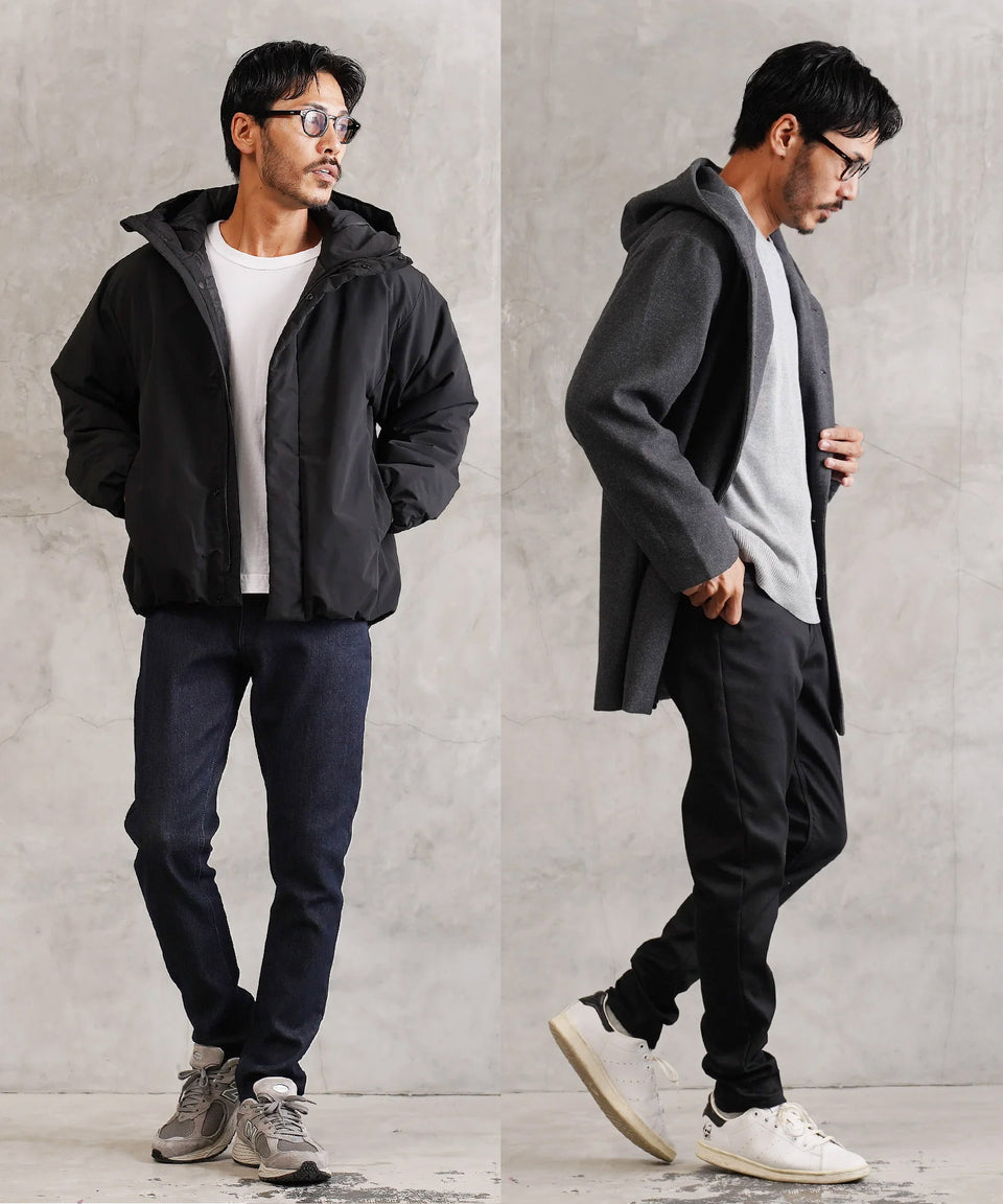 裏起毛スリムパンツのスタイル写真